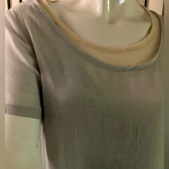 Womens V Neck Short Sleeve Midi Dress Asymmetric Layered Retro Loose Fit Soft . - Picture 6 of 11